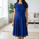 Women's Elegant Lace Midi Dress  B-389349 - TUZZUT Qatar Online Shopping