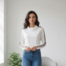 Women's Long Sleeve Embellished Top 0230488 - TUZZUT Qatar Online Shopping