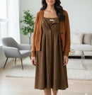 Women's 2pc Fall Dress and Cardigan Duo  B-379123 - TUZZUT Qatar Online Shopping