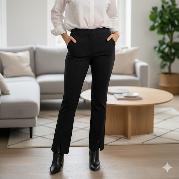 Women's Ultimate Black Tailored Trousers B-369244 - TUZZUT Qatar Online Shopping