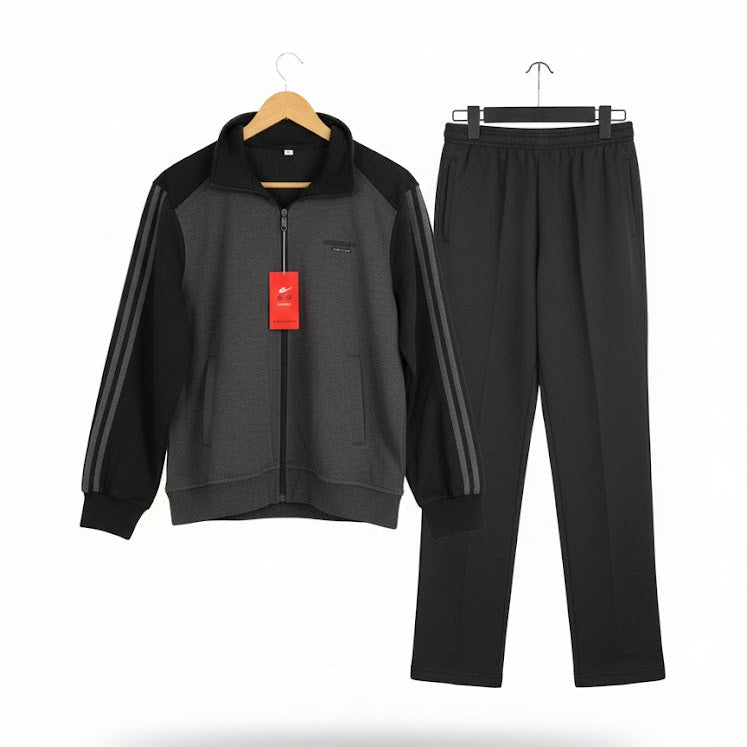 Men's Black and Grey Training Set Tracksuit S31166462