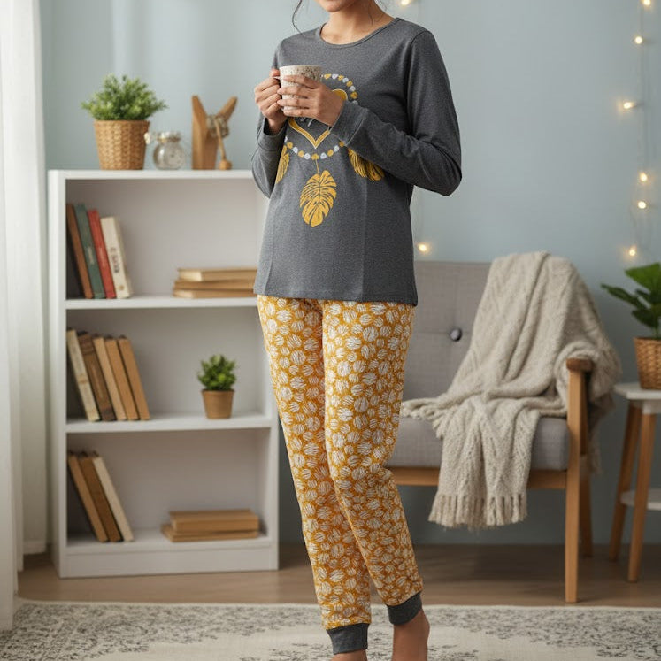 Women's Tropical Comfort Pajama Set B-214287 - TUZZUT Qatar Online Shopping