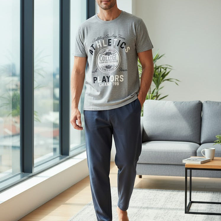 Mens New 2pc Half Sleeve T-Shirt Pants Sets 4784100 - TUZZUT Qatar Online Shopping