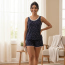 Women's Floral Knit Sleep Short Set 7801247 - TUZZUT Qatar Online Shopping