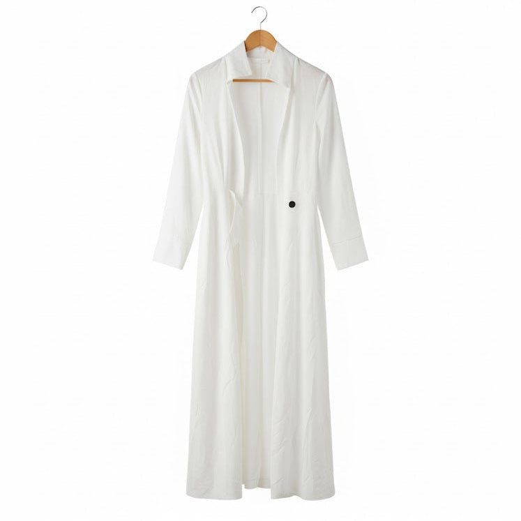 Women Essential White Layering Coat  0100789 - TUZZUT Qatar Online Shopping