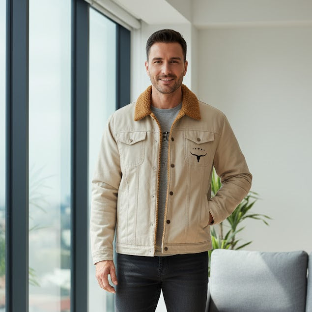 Men' Rugged Western Sherpa Jacket 7758884 - TUZZUT Qatar Online Shopping