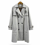 Women's Classic Double-Breasted Light Grey Trench Coat  B-335486 - TUZZUT Qatar Online Shopping