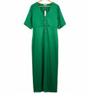 Women's Vibrant V-Neck Satin Jumpsuit  1002270 - TUZZUT Qatar Online Shopping