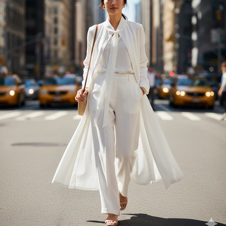 Women's Duster & Wide-Leg Pants  88510444 - TUZZUT Qatar Online Shopping