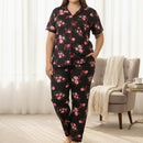 Women's Button-Front Floral Sleepwear Pyjama Set W101 - TUZZUT Qatar Online Shopping
