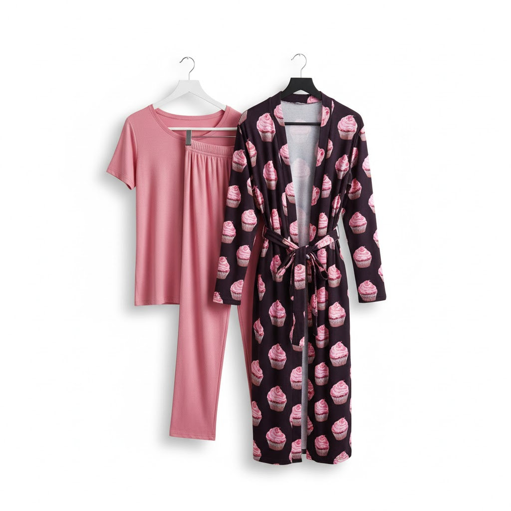 Women's Button-Front Floral Sleepwear Pyjama Set W201