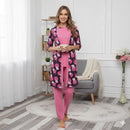 Women's Button-Front Floral Sleepwear Pyjama Set W201 - TUZZUT Qatar Online Shopping