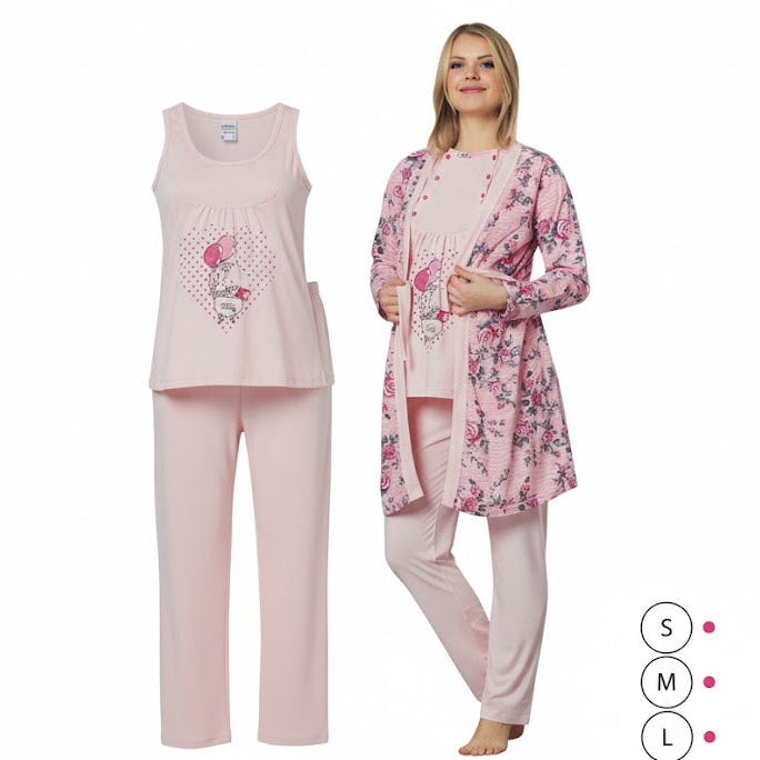 Women's Chic & Cozy Loungewear Sleepwear Pyjama Set W308 Women's Chic & Cozy Loungewear Sleepwear Pyjama Set W308