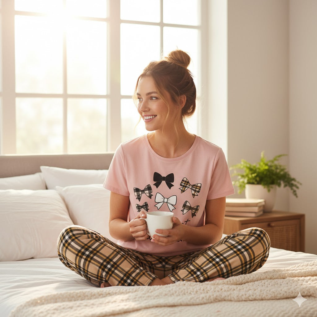 Women's Short-Sleeve Tee and Cropped Pants W711