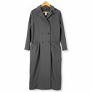 Women's long grey double-breasted Winter Coat S4380911 - TUZZUT Qatar Online Shopping