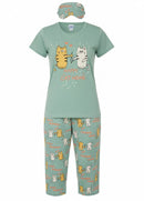 Women's Ultimate Cotton 3-Piece Pajama Set W578 - TUZZUT Qatar Online Shopping