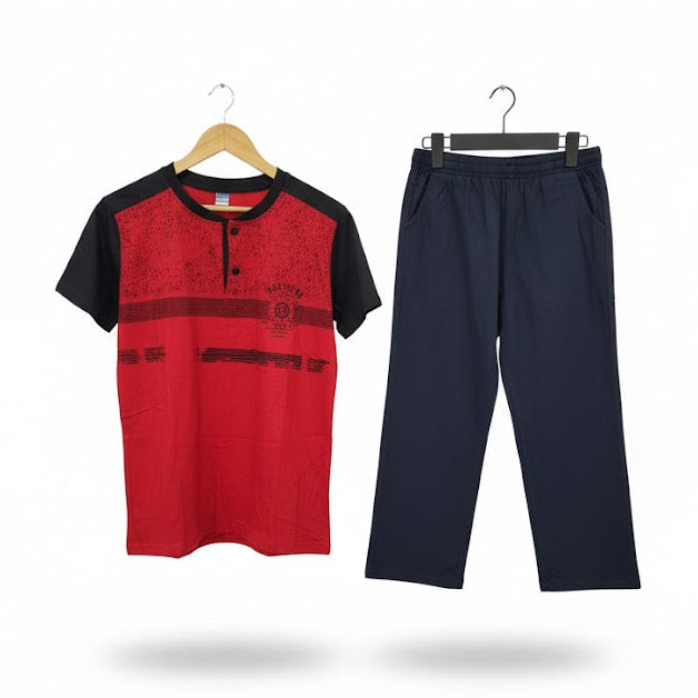 Men's Casual Print Lounge Set S8877101 - TUZZUT Qatar Online Shopping