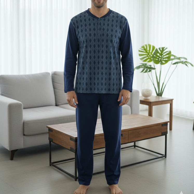 Men's Stylish Long-Sleeve Lounge Set S7714700 - TUZZUT Qatar Online Shopping