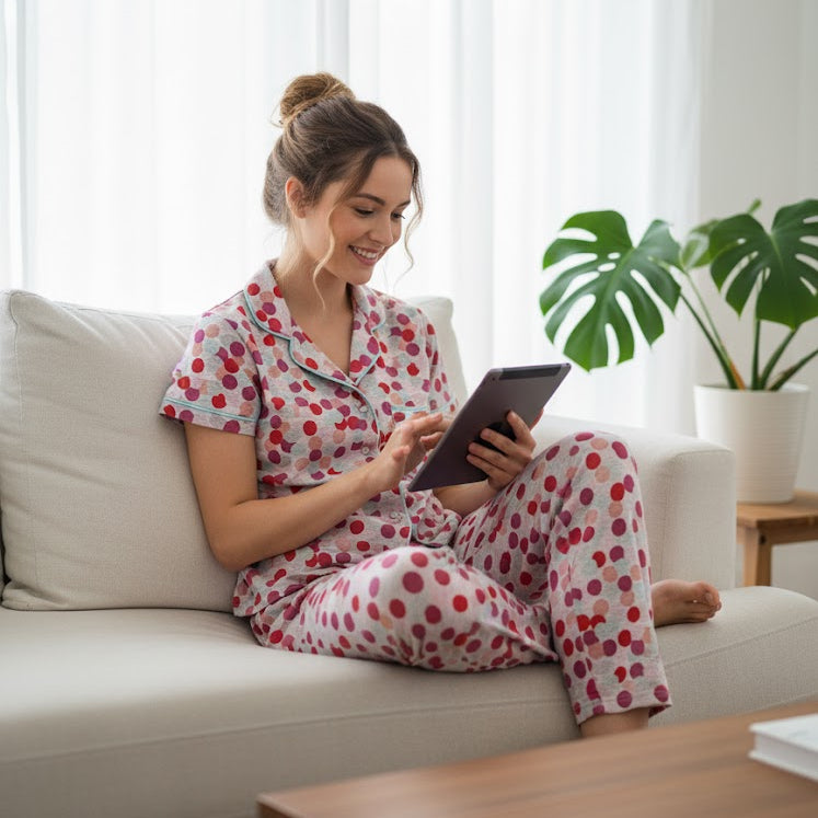 Women's Classic Pajama Set with a Fun Twist 4299870 - TUZZUT Qatar Online Shopping