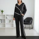 Women's Black & Silver Sparkle Co-ord Set 2030884 - TUZZUT Qatar Online Shopping