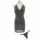 Women's Sleepwear shimmering metallic mini halter dress 5474640 - TUZZUT Qatar Online Shopping