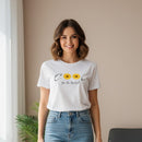 Women's Sunflower Graphic White T-Shirt 200366 - TUZZUT Qatar Online Shopping