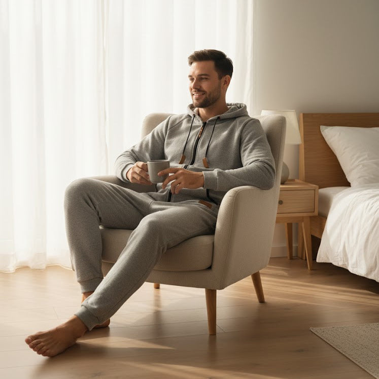 Men's Hooded Fleece Jumpsuit S1120999 - TUZZUT Qatar Online Shopping