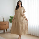 Women's Feminine V-neck and ruffle sleeves 781520 - TUZZUT Qatar Online Shopping