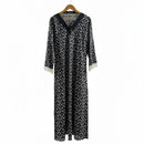 Women's Black & White Pattern Dresss S571888 - TUZZUT Qatar Online Shopping