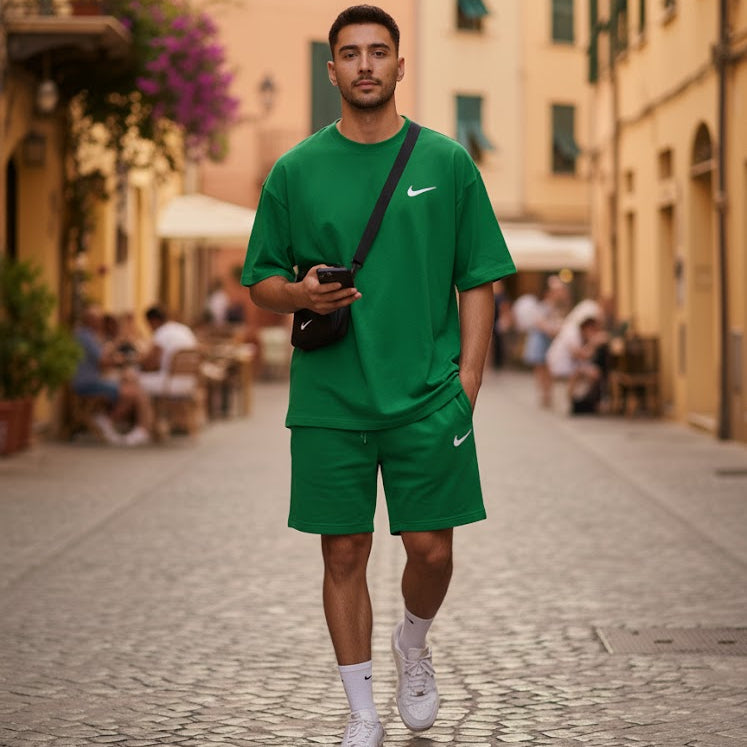 Mens classic crewneck tee and comfortable athletic shorts  S7843333 - TUZZUT Qatar Online Shopping