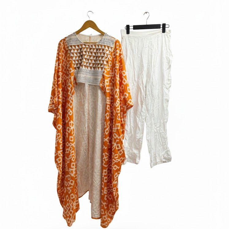 Women's Global Print Caftan & Palazzo Set S4992950