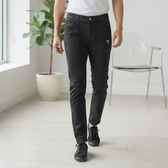 Mens New Fashion Essential Black Joggers B2227001 Mens New Fashion Essential Black Joggers B2227001