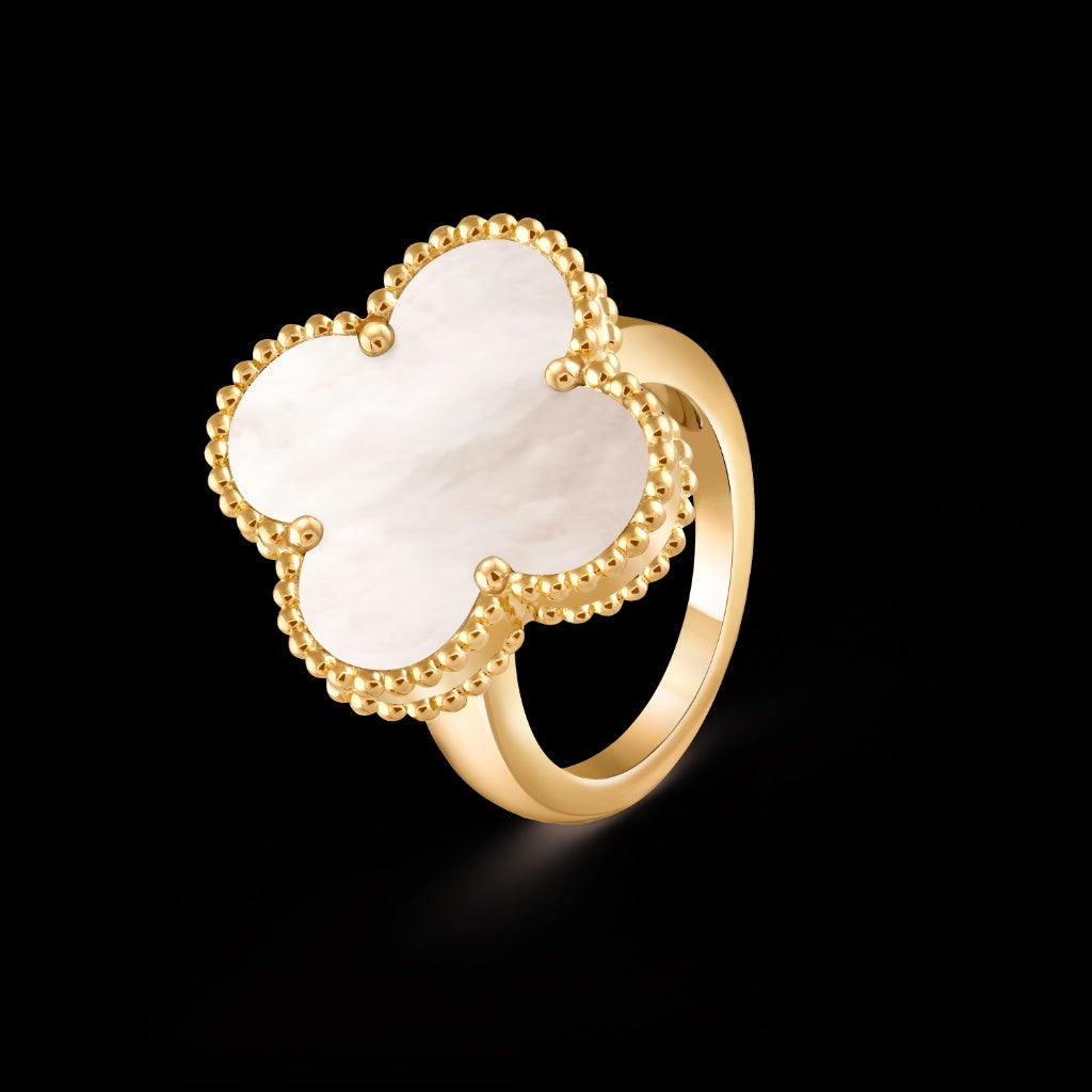 Mother-of-pearl Yellow Gold Ring FR66