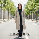 Women's Oversized Drawstring Hooded Coat S5151985 - TUZZUT Qatar Online Shopping