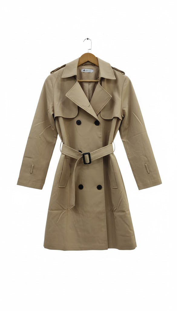Plain Tencel Belted Trench Coat 7011905 Plain Tencel Belted Trench Coat 7011905
