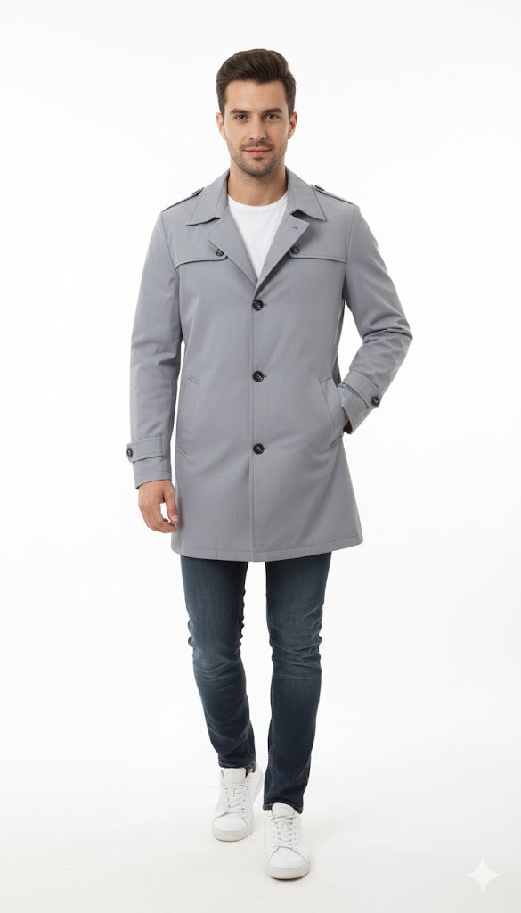 Unique Single Breasted Trench Coat 7006576 - TUZZUT Qatar Online Shopping