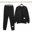 Stylish Women'sBlack Crewneck Winter Tracksuit  2pc 651489 - TUZZUT Qatar Online Shopping