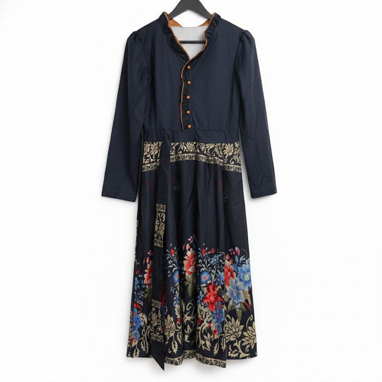 Women’s Vintage Floral Midi Dress S826334 Women’s Vintage Floral Midi Dress S826334