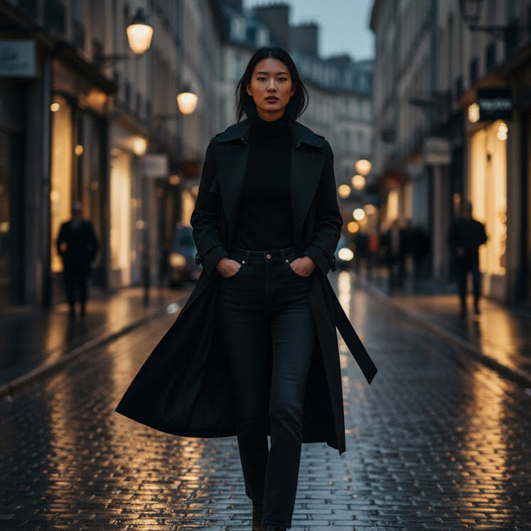 Women's Classic Trench Modern Edge Winter Coat 652950 - TUZZUT Qatar Online Shopping