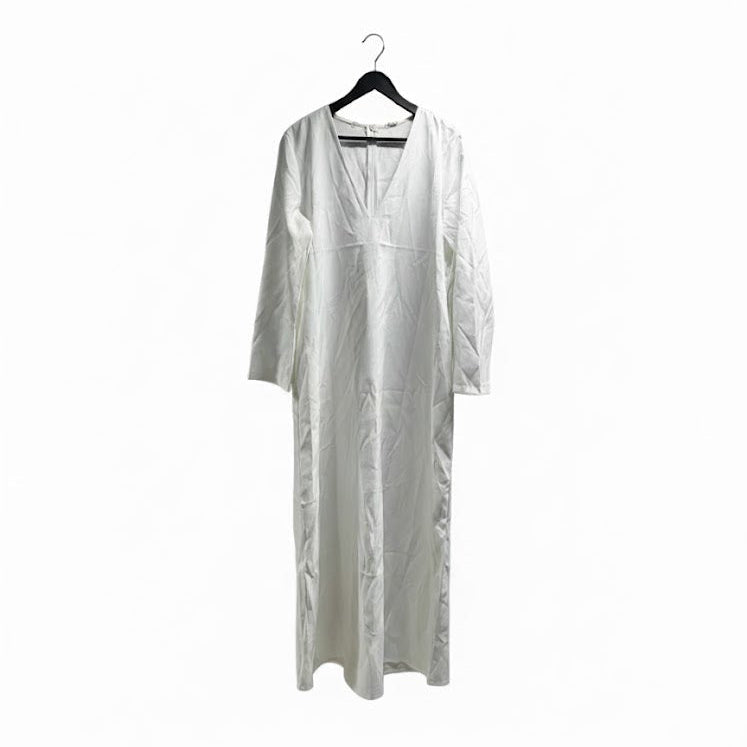 Women's New Fashion Loose Flowing White Caftan 117438 - TUZZUT Qatar Online Shopping