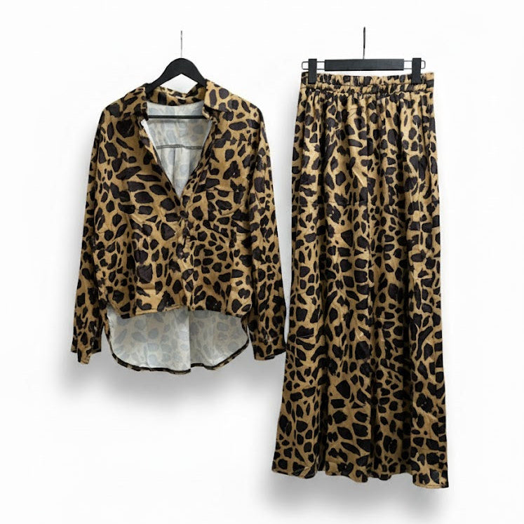 Women's 2pc Leopard Print Co-ord Dress 661250