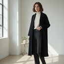 Women's cold-weather Luxurious Minimalist Wrap Coat 653626 - TUZZUT Qatar Online Shopping