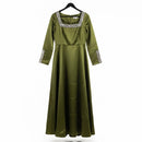 Women's Olive Green Shimmer Gown with Sequin Embellishments Party Wear Dress 656102 - TUZZUT Qatar Online Shopping