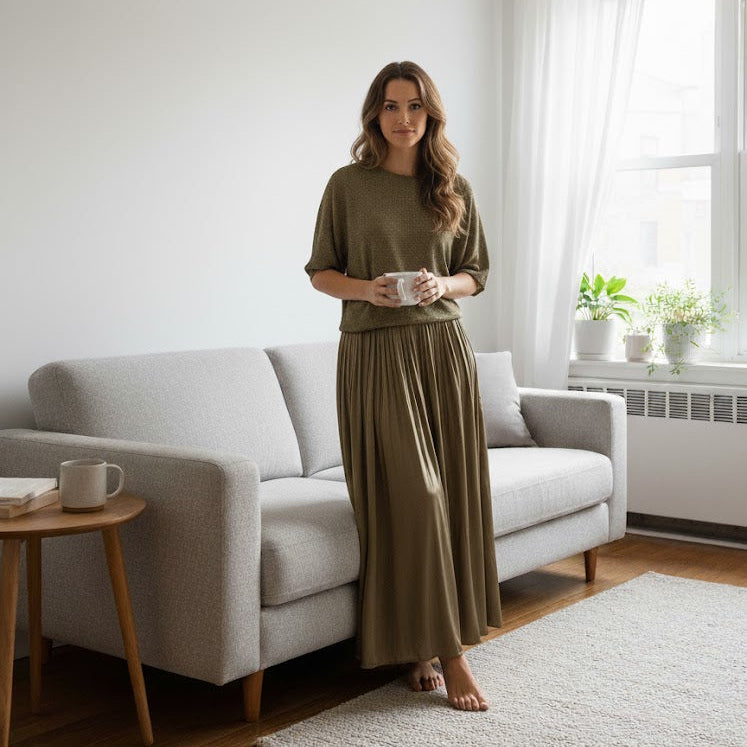 Women's 2pc loose jacket/blazer and wide-leg trousers 825784 - TUZZUT Qatar Online Shopping