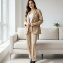 Women's Casual Blazer & Track Pant Co-ord Set 3307701 - TUZZUT Qatar Online Shopping