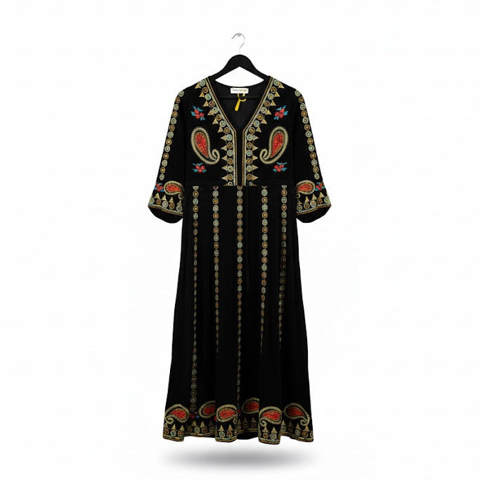 Women’s Global Glamour Embroidered Gown 830088 - TUZZUT Qatar Online Shopping