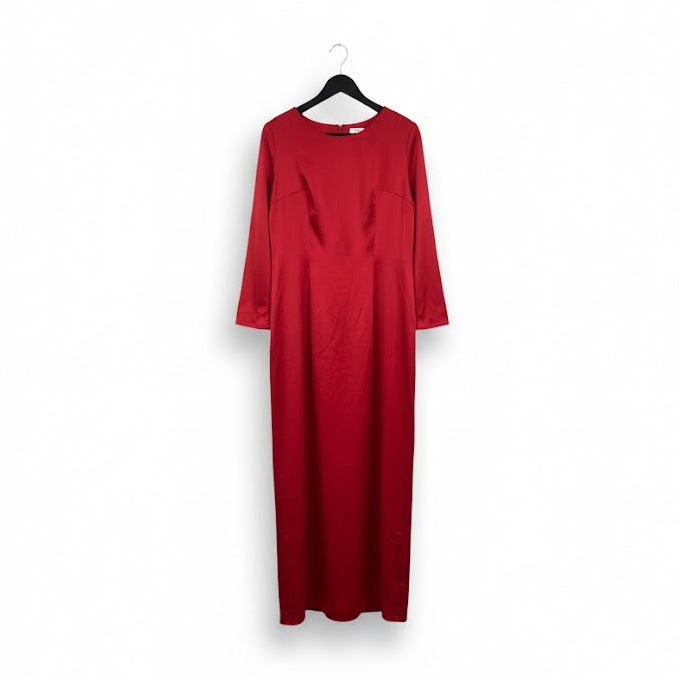 Women’s Classic 2pc Modest Red Dress for Every Occasion Gown S4926634 - TUZZUT Qatar Online Shopping