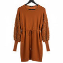 Women's Sculpted Sleeves & Cinched Style in Rust 0547900