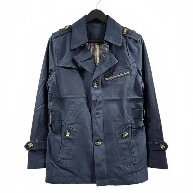 Women's Stylish Navy Military-Inspired Coat 802960