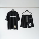 Men's 2pc Monochrome Vibe Graphic T-Shirt & Shorts Set 5256